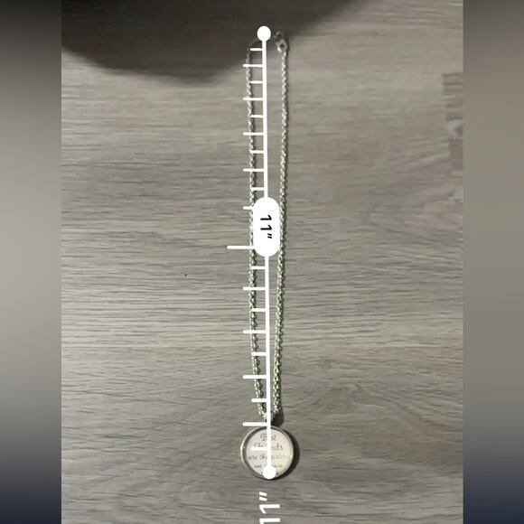 Silver Toned Chain‎ Pendant "Best Friends Are The Sisters We Choose" Necklace - Picture 4 of 6